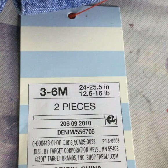 Cat & Jack Infant Baby Boy 3-6 Months Outfit Denim - Picture 6 of 7